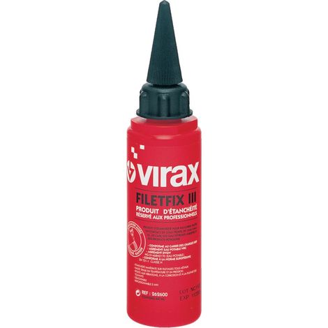 Virax – Pâte à joint filetfix 60ml – Étanchéité pour raccords filetés – Contact gaz naturel, eau chaude, produits pétroliers
