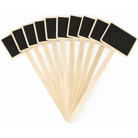 20 Pieces 18.6CM Etiquette Bois Plante Jardin Potager extérieur étiquette de Tableau Noir de Plante
