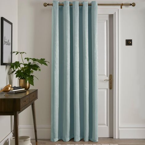 Rideau Simple Bleu Canard 168 x 214 cm 1x Panneau Rideau à œillets en œuf de Canard Rideaux Thermiques pour Chambre/Salon Rideaux et tentures Rideaux de Porte Collection Strata (1/4)