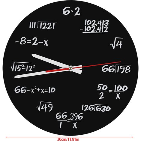 Acryl-Wanduhr, modernes mathematisches Design, dekoratives Accessoire für Zuhause und Büro (1/5)