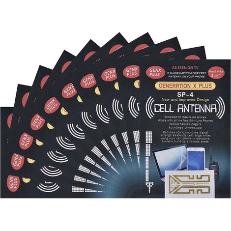 10 Autocollants Amplificateurs d'Antenne pour Téléphone Portable, Booster Signal Mobile pour Maison, Bureau et Voiture (1/5)