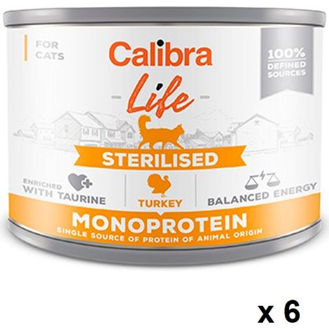 Calibra Cat Life Lata sterilizzata Turchia 6x200gr.