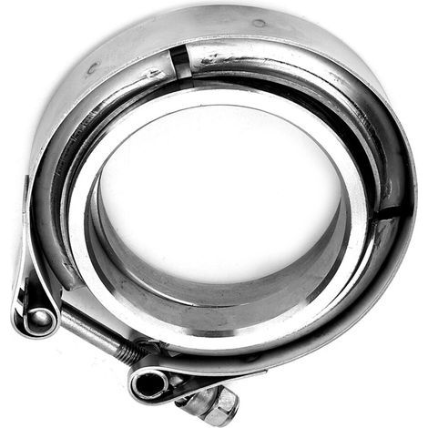 Kit de colliers de serrage en V pour tuyau d'échappement turbo en acier inoxydable de 2,5 pouces (1/2)