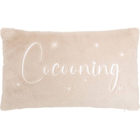 Cojín navideño de piel sintética, ideal para acurrucarse, 50 x 30 cm - Atmosphera créateur d'intérieur (1/4)