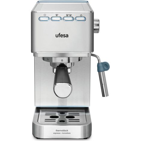Ufesa CE8020 Capri, Macchina Caffè Espresso e Cappuccino, Pressione 20 Bar, 1350W, Sistema Thermoblock, Vaporizzatore Regolabile, Caffè Macinato o Cialde, Serbatoio 1.4 L, Spegnimento Automatico (1/5)