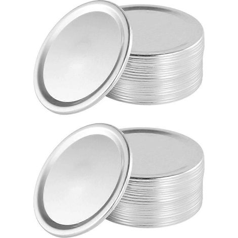 24 couvercles en silicone pour bocaux Mason, couvercles de bocaux de conserve (1/2)