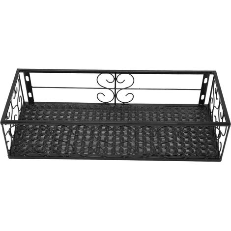 Pot de Fleur de Balcon, Support Suspendu au Mur, Balustrade de Porche Intérieur, Clôture en Fer forgé, étagère Succulente, Support en Métal pour Plantes, Garde-corps de 2,5 Cm (1/5)