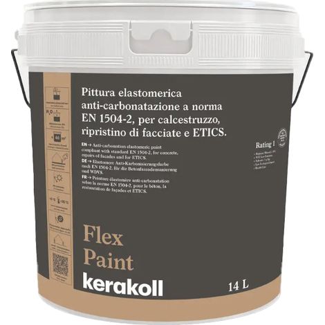 Pittura elastomerica bianca flex paint white 14lt (ex acrilex flex)