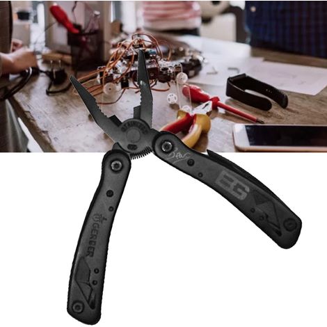 Pince multifonction acier inoxydable, couteau outil polyvalent tournevis, équipement de survie extérieur, kit de bricolage robuste (1/5)