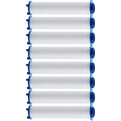 Filtre Anti-Calcaire pour Pommeau de Douche, Lot de 8 Cartouches Filtrantes 11,5 CM Cartouches de Filtration Remplaçables,Système de Filtration Douchette Universel pour Éliminer Calcaire (1/5)