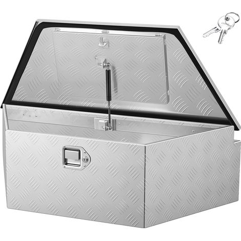 VEVOR Caja de Herramientas para Remolque de Aluminio, 990 x 419 x 305 mm, Caja de Transporte de Alta Resistencia, Gran Capacidad, con Cerradura y Llaves para RV Camioneta Autocaravana SUV Todoterreno (1/5)