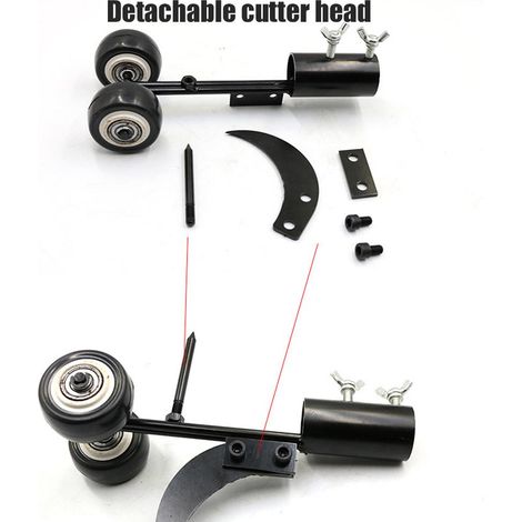 2-en-1 outil désherbeur à roue pour fissures, crochet de désherbage léger et portable pour terrasse et trottoir (1/5)