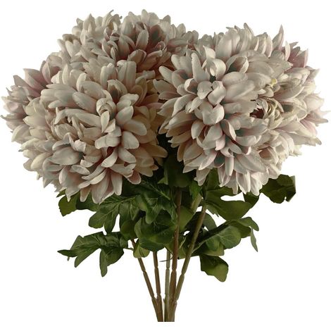 Pack of 6 x 75cm Extra Large Reflex Chrysanthemum - Mushroom (1/5)