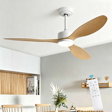 Ventilateur de plafond de 106 cm avec lumière et télécommande, moteur CC silencieux, 6 vitesses, 3 températures de couleur, minuterie (1/5)