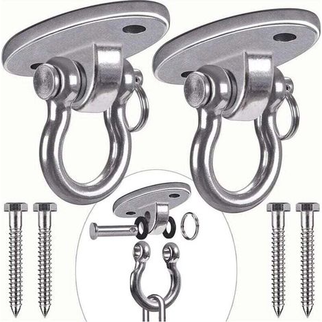 Support et fixation pour hamac2 Pièces 304 Acier Inoxydable Lourds Crochet De Plafond, Crochets de Suspension, Yoga, hamac, Chaise accrochante (1/4)