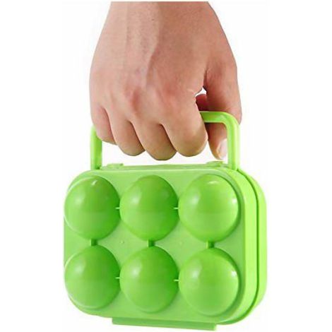 2 Porte-Œufs Plastique Pliables, Boîte Rangement Œufs Portable Plateau Conteneur Pratique (1/5)