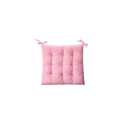 Coussin de chaise en velours côtelé avec dentelle, galette de chaise et coussin d'assise moelleux, pour salle à manger, bureau – Lavable en machine–