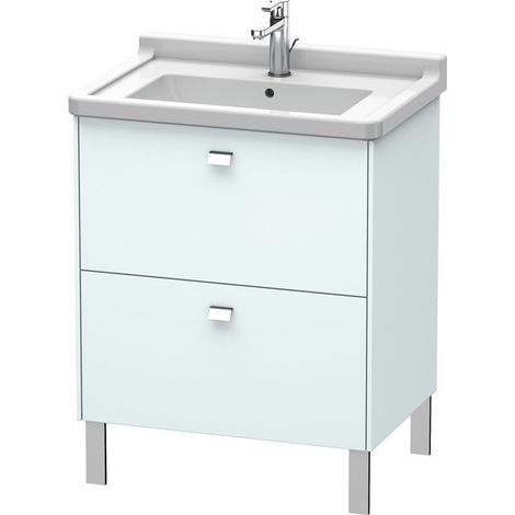Meuble sous-vasque Duravit BRIOSO COMPACT Griffe chromé 693x670x469mm Bleu clair mat