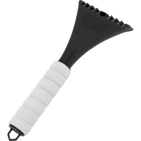 Pelle à pare-brise de voiture, poignée ergonomique en EVA, coins arrondis, grattoir à glace portable et sécuritaire pour véhicules, pour l'extérieur et la neige, noir (1/5)
