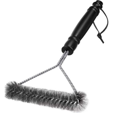 Spazzola per la pulizia del barbecue - Setole in acciaio inox per una pulizia rapida di tutti i barbecue (30 cm) (1/4)