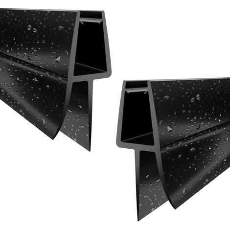 WITEN&NOCK 2er Set Schwarze Duschdichtungen Ersatzdichtung für Duschkabine Nischentür Gerade Glasstärke 5 mm 6 mm Länge 60 cm (1/5)