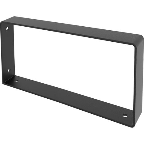 Support d'étagère en fer finition pores noirs – Dimensions 30x130x260mm – Système de fixation vissé – 1 unité – REI