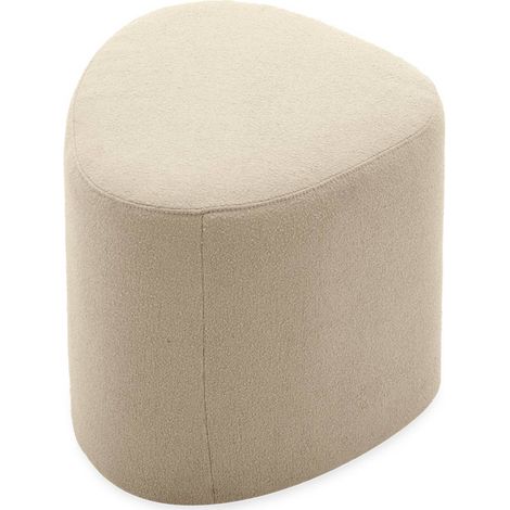 sweeek - Hocker in Kieselsteinform mit Stoffbezug