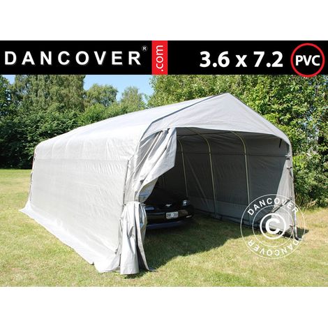 Portable Garage PRO 3.6x7.2x2.68 m PVC, Grey - Dancover