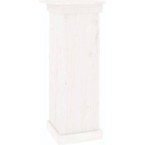 Maison Exclusive - Blumenständer Weiß 40x40x90 cm Massivholz Kief (1/5)