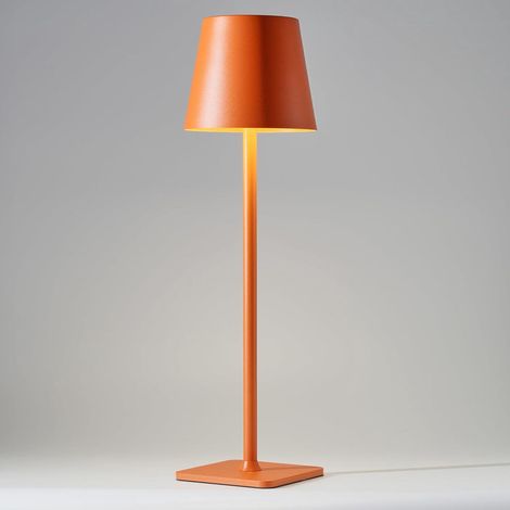 Lampe de table sans fil à piles rechargeable pour table de salle à manger, décoration d'intérieur, table de chevet, petite veilleuse (orange) (1/5)