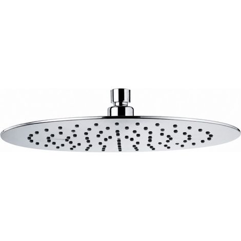 Alcachofa de ducha alta redonda extra plana, D. 250 mm, rosca universal, inox