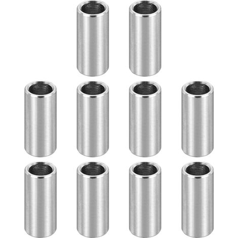 Entretoise en Acier Inoxydable, 12Pcs Entretoise Métallique 7mm ID x 10mm OD x 25mm L Bague à Vis pour 1/4" ou M7 Boulon (1/5)