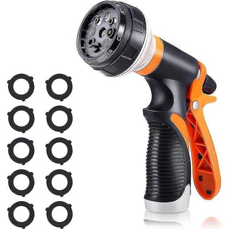 Garden Hose Nozzle, Water Hose Sprayer With 8 Adjustable Watering Spray Patterns, High Pressure Gard (1/5)
