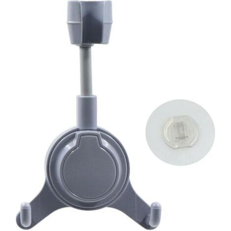 Support de Douche Reglable Sans Percage - pommeau réglable angle étanche, avec crochet pour salle bain, pas clous et colle, Orientable, Mural Douchette Salle Bain, pour salle de bain Hôtel-Muntra