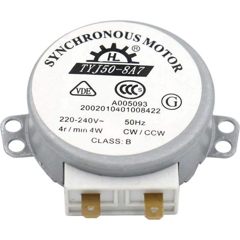 Moteur TYJ50-8A7 220-240V AC 4R / Min CW/CCW 50Hz pour table de tour de four à micro-ondes VDE listé (1/5)