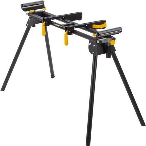 Powerplus Support pour Scie à Onglet POWX075200 - Compacte et Pliable max. 150 kg - Hauteur de 985 mm - Antidérapant - Rouleaux (1/5)