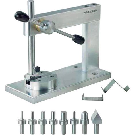 Micro press MP 120 - 5 poinçons cylindriques Ø 3 à 8mm. - Proxxon