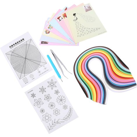 Kit de 6 outils de quilling pour la création de motifs en papier à faire soi-même et la décoration
