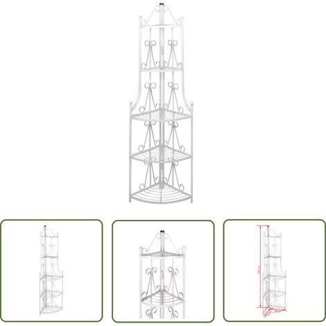 Étagère d’angle pour plantes en blanc - Étagère Murale - Étagère Plante - Support Plante - Rangement Intérieur - Décoration Intérieure (1/4)