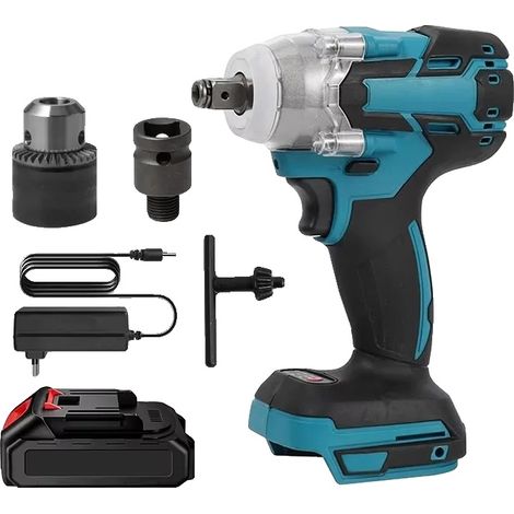 Llave de impacto, par de 520 Nm, motor sin escobillas, con 1 batería. (1/2)