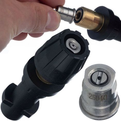 Mini Lance - Buse Jet Plat - 10 cm - Connexion Baïonnette - Pression Max 160 Bar - Pour Nettoyeurs Haute Pression - 1 Pièce (1/5)