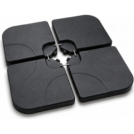 Base Modular Para Sombrilla 4 Piezas Rellenable Negro (1/5)