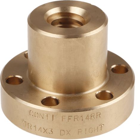 Bague écrou à embase RS PRO, axe de 14mm ( Prix pour 1 ) (1/2)