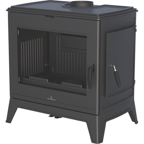 BRICOSOL ESTUFA DE LEÑA FUNDICIÓN CON PUERTA LATERAL BRONPI MODELO DERBY-14 KW