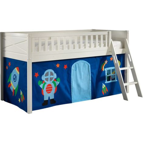 Lit Enfant Tente "Scott Astro" 90x200cm Blanc (1/5)