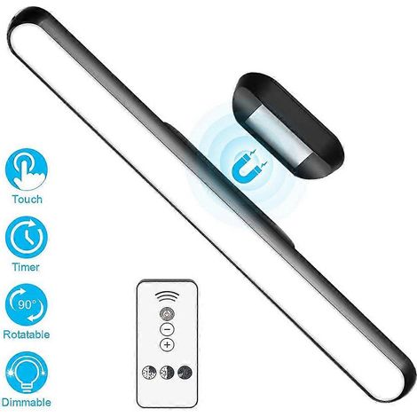 Lampes LED sans fil rechargeables à intensité variable et tactiles, avec luminosité et température de couleur réglables, à fixer sous les meubles de cuisine ou dans les placards, avec support magnétiq (1/5)