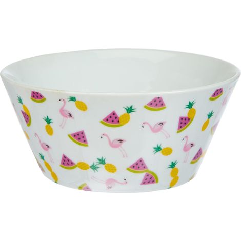 15925 Flamingo Bol Fruits Bol en Porcelaine Bol en V Porcelaine Multicolore 13 5 x 6 cm (1/3)