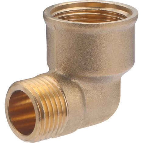 Codo Macho Hembra Latón QUICK PLOMBERIE - Macho 1/2 Hembra 3/4
