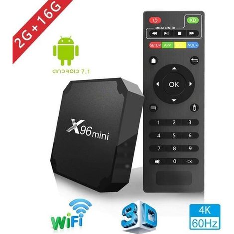 Boîtier décodeur TV X96 MINI - Amlogic S905W Quad Core - 2Go 16Go - 4K 1080P - WIFI (1/4)