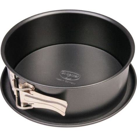 Dr.Oetker Tortiera apribile con fondo piatto Ø 18 cm, TRADITION, rivestimento antiaderente (colore: nero), quantità: 1 pezzo